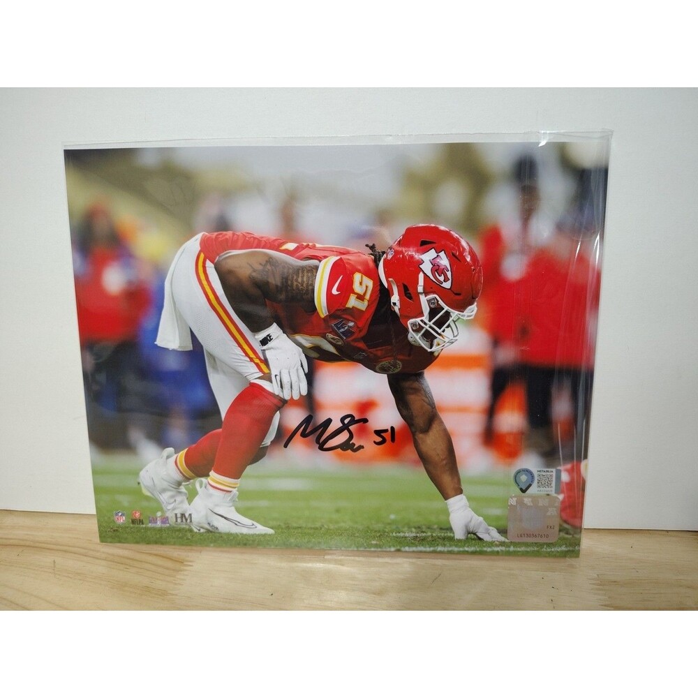 Mike Danna #51 Kansas City Chiefs SIGNED Autograph 8x10 / Beckett Coa New